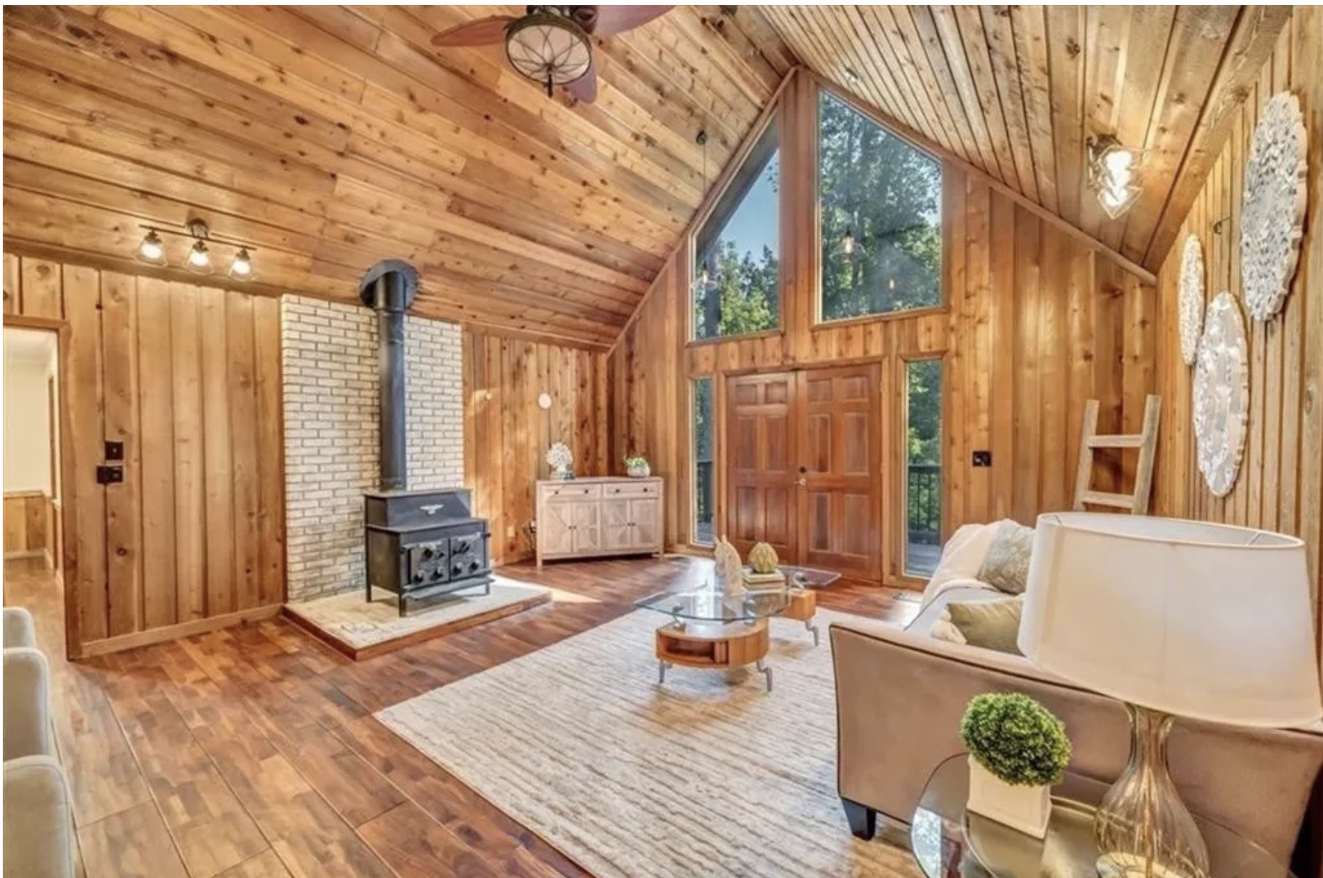 Before interior design executive cabin retreat Milton GA