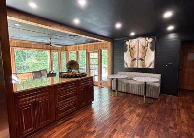 renovated cabin retreat in Milton GA kitchen