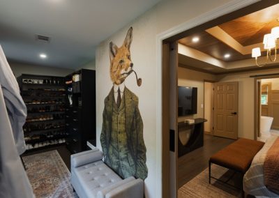 walk in closet master suite mid-century modern interior design sandy springs by Century Park Interiors